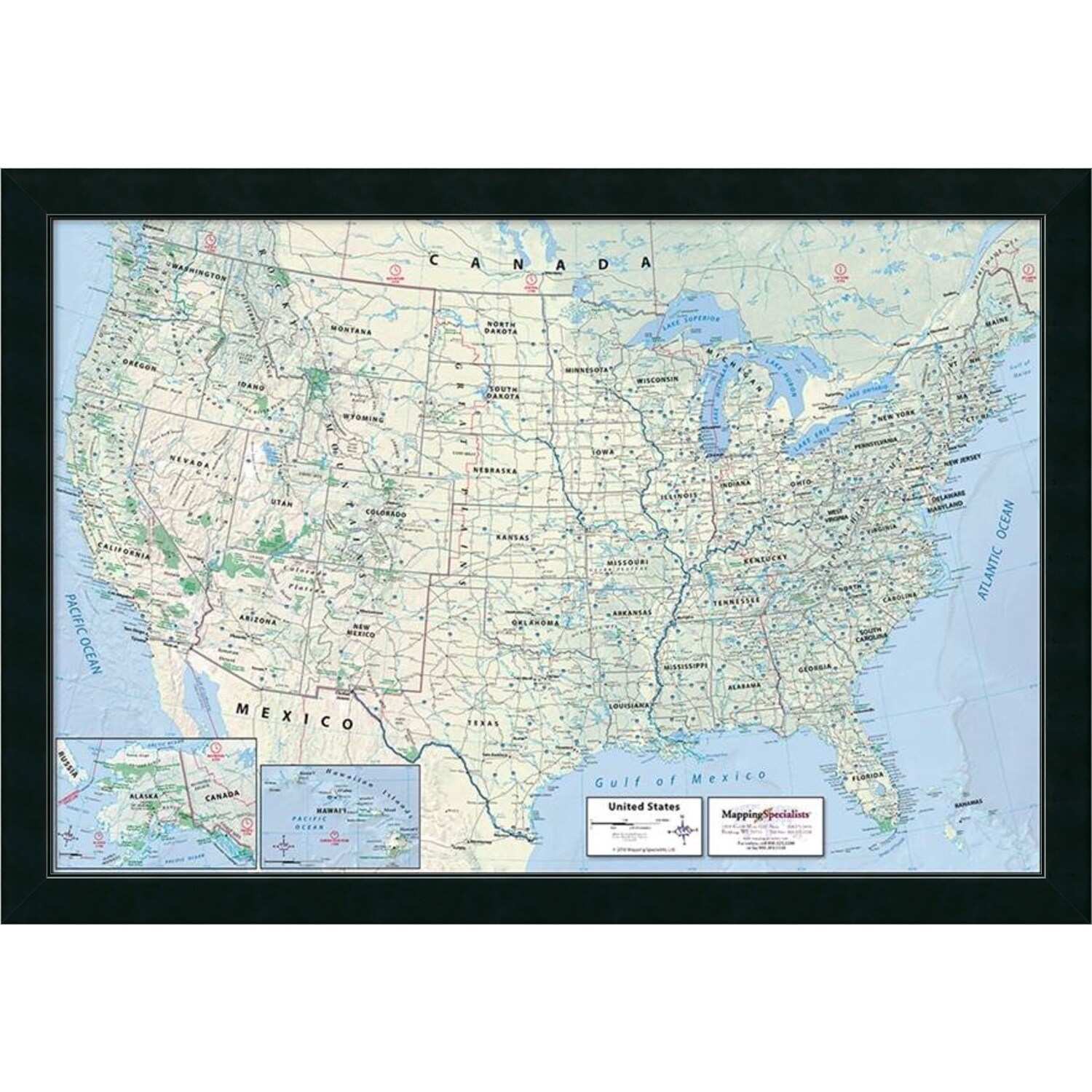 United States Ngs Classic Wall Map Paper Stanfords Map 9070