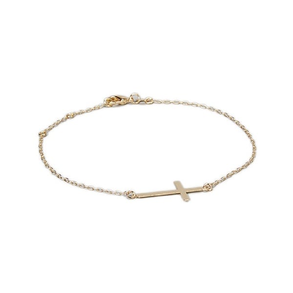 gold cross ankle bracelet