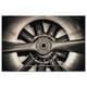 preview thumbnail 1 of 7, Plane Propeller Graphic Wall Art on Free Floating Tempered Glass Panel