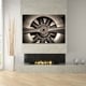 preview thumbnail 5 of 7, Plane Propeller Graphic Wall Art on Free Floating Tempered Glass Panel