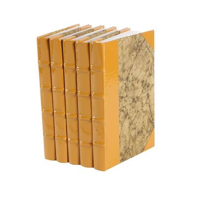 Patent Leather Books - Mustard, S/5