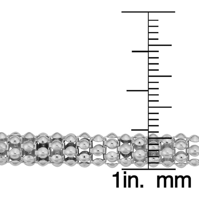 Argento Italia Sterling Silver 6-mm Popcorn Chain Necklace (18 inch)
