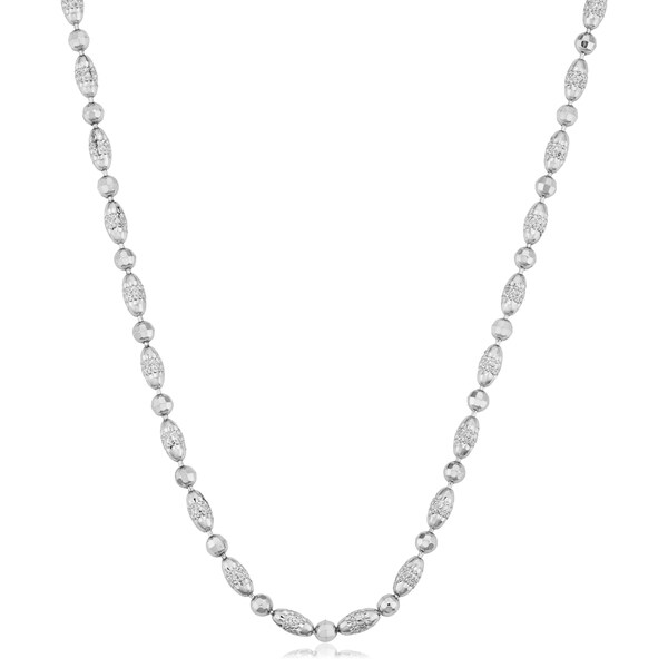 silver necklace beads