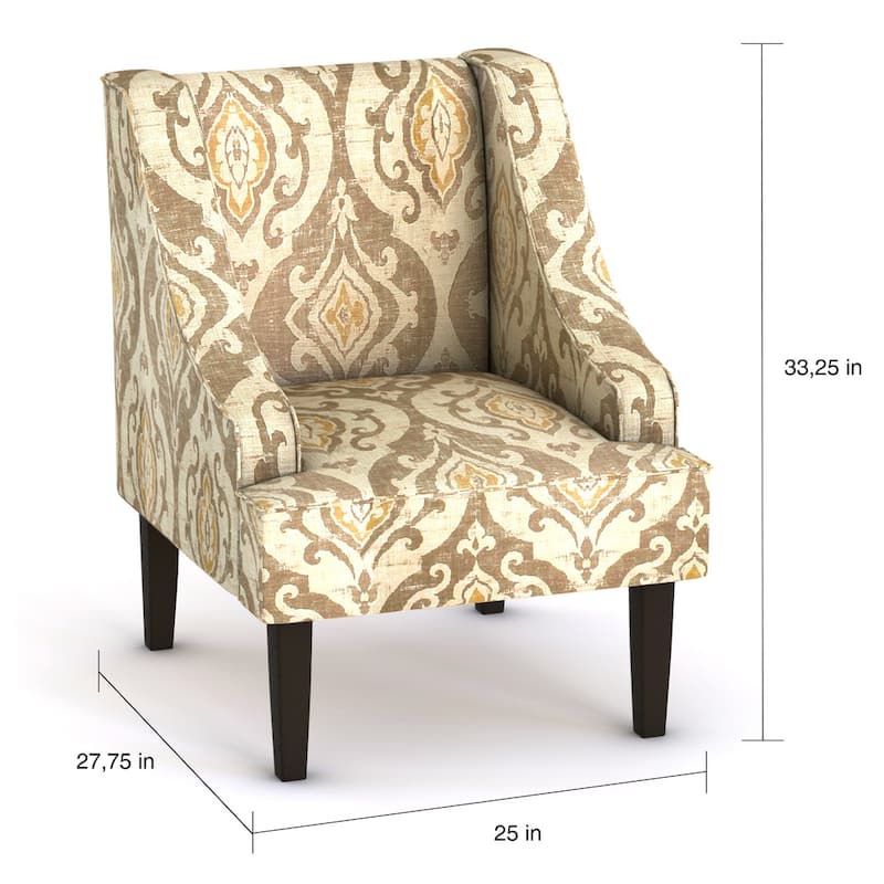 Porch & Den Lyric Swoop Arm Accent Chair
