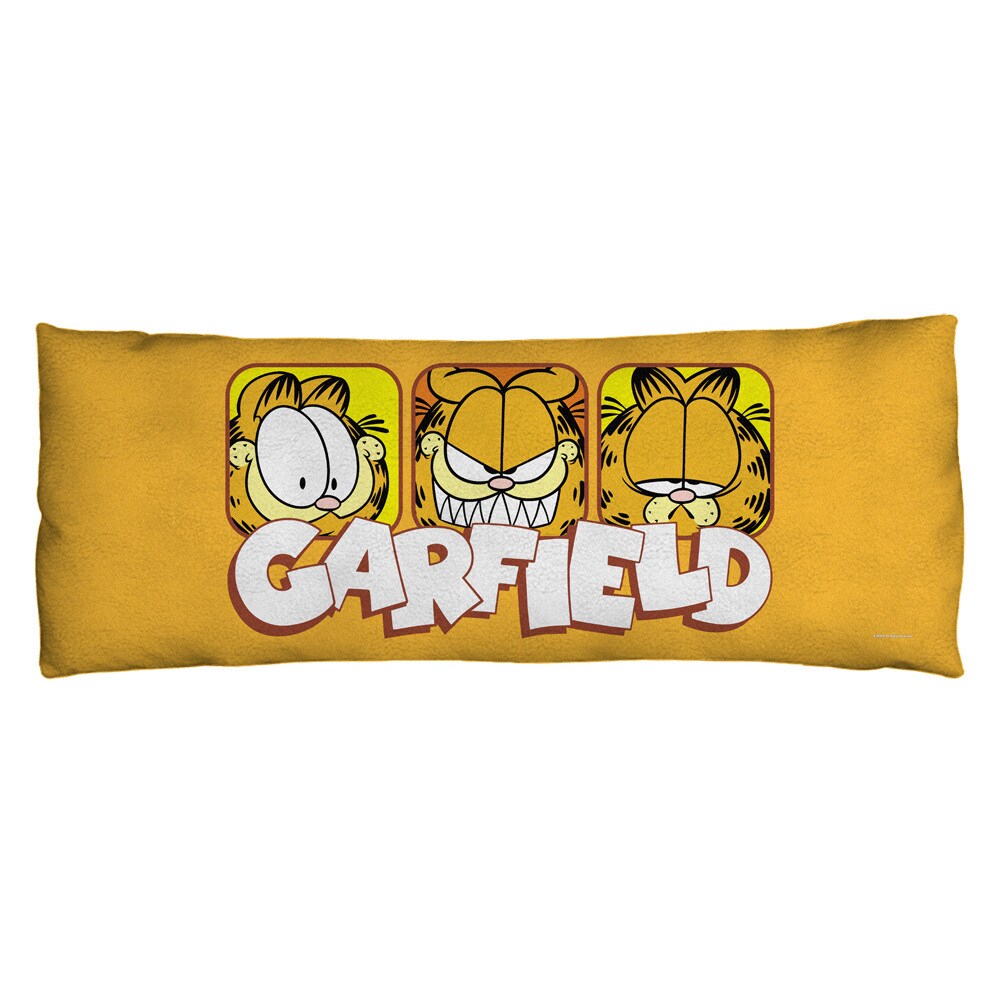 Shop Garfield Faces Plush Fleece Body Pillow Free Shipping Today