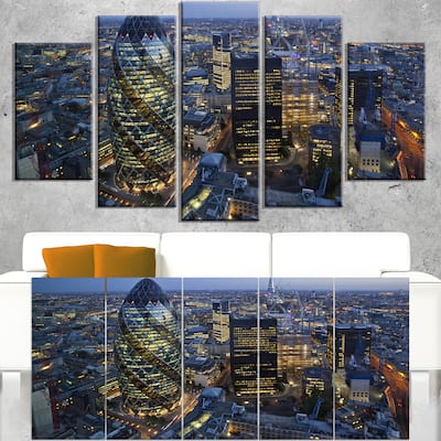 London Skyline at Sunset - Cityscape Canvas print - Multi-color