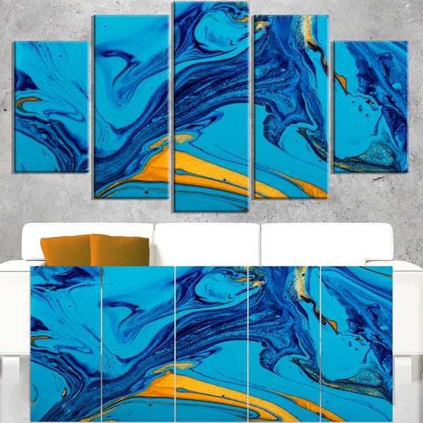 Soft Blue Abstract Acrylic Paint Mix Abstract Art On Canvas On Sale Overstock 12226379