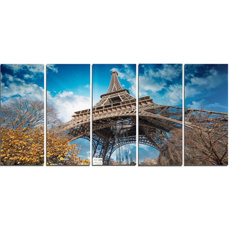 Paris Eiffel Tower and Blue Paris Sky View - Cityscape Canvas print ...