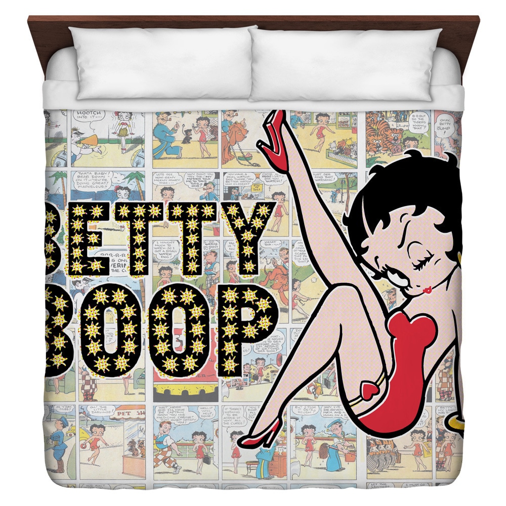Shop Betty Boop Vintage Strips Duvet Cover Overstock 12226606