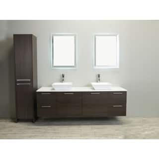 Shop Eviva Luxury 72 Inch Grey Oak Bathroom Vanity Cabinet Vanity