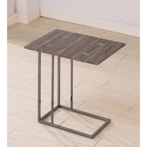 Coaster Company Weathered Wood and Metal Snack Table - 12" x 18" x 25.25"