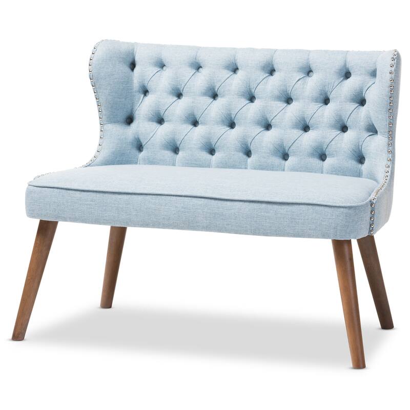 Carson Carrington Rudkobing Mid-century Modern Wood and Fabric Upholstered Button-tufting Loveseat