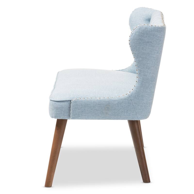 Carson Carrington Rudkobing Mid-century Modern Wood and Fabric Upholstered Button-tufting Loveseat