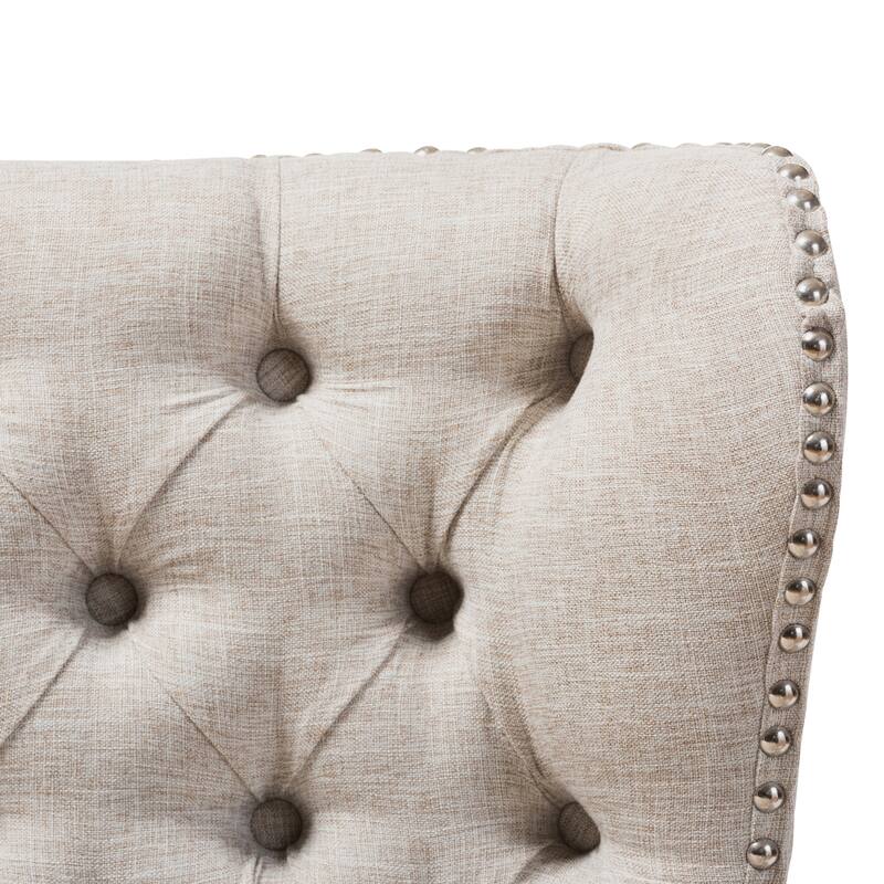Carson Carrington Rudkobing Mid-century Modern Wood and Fabric Upholstered Button-tufting Loveseat