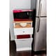 White Microwave Kitchen Cart with Hideaway Trash Can ...