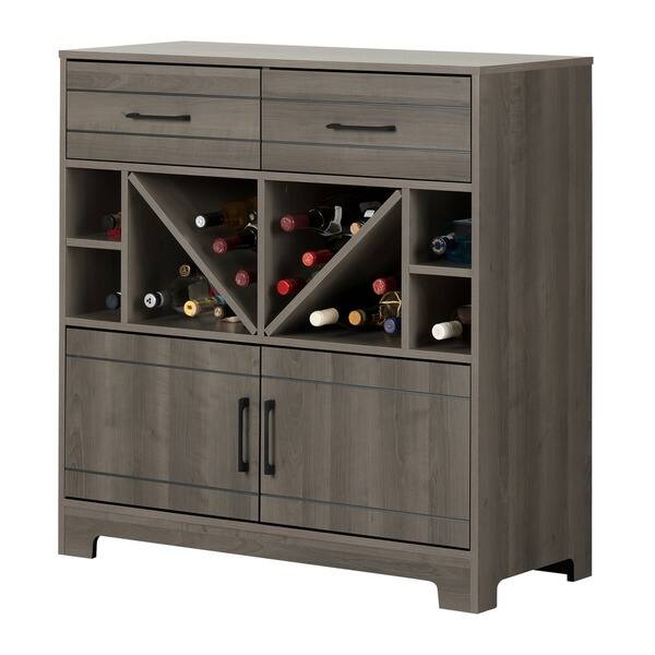 Shop South Shore Vietti Bar Cabinet With Bottle Storage And