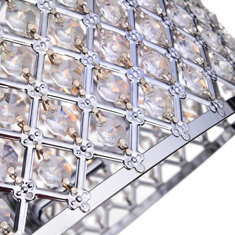 Adara Iron and Glass 4-light Semi-flush Ceiling Light