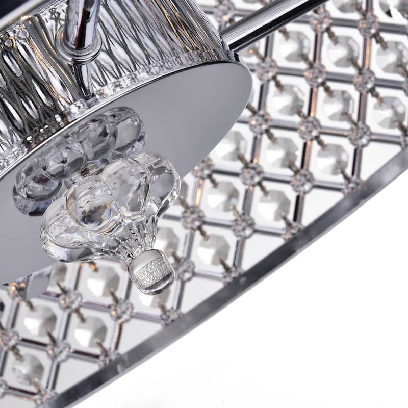 Adara Iron and Glass 4-light Semi-flush Ceiling Light