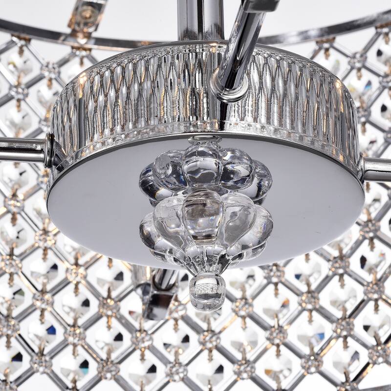 Adara Iron and Glass 4-light Semi-flush Ceiling Light