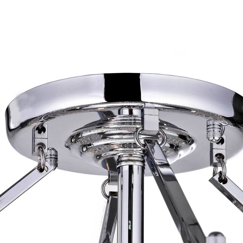 Adara Iron and Glass 4-light Semi-flush Ceiling Light