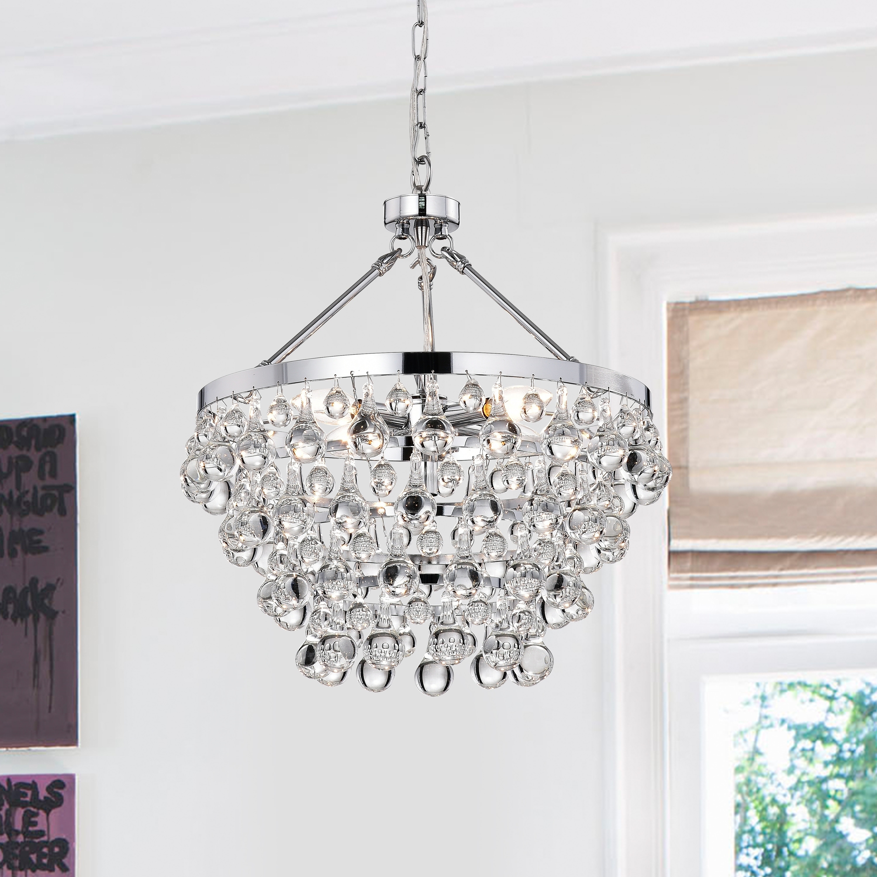 Acamar 5 Light Crystal Chandelier (Chrome) - Chandeliers For Bedrooms by Overstock.com