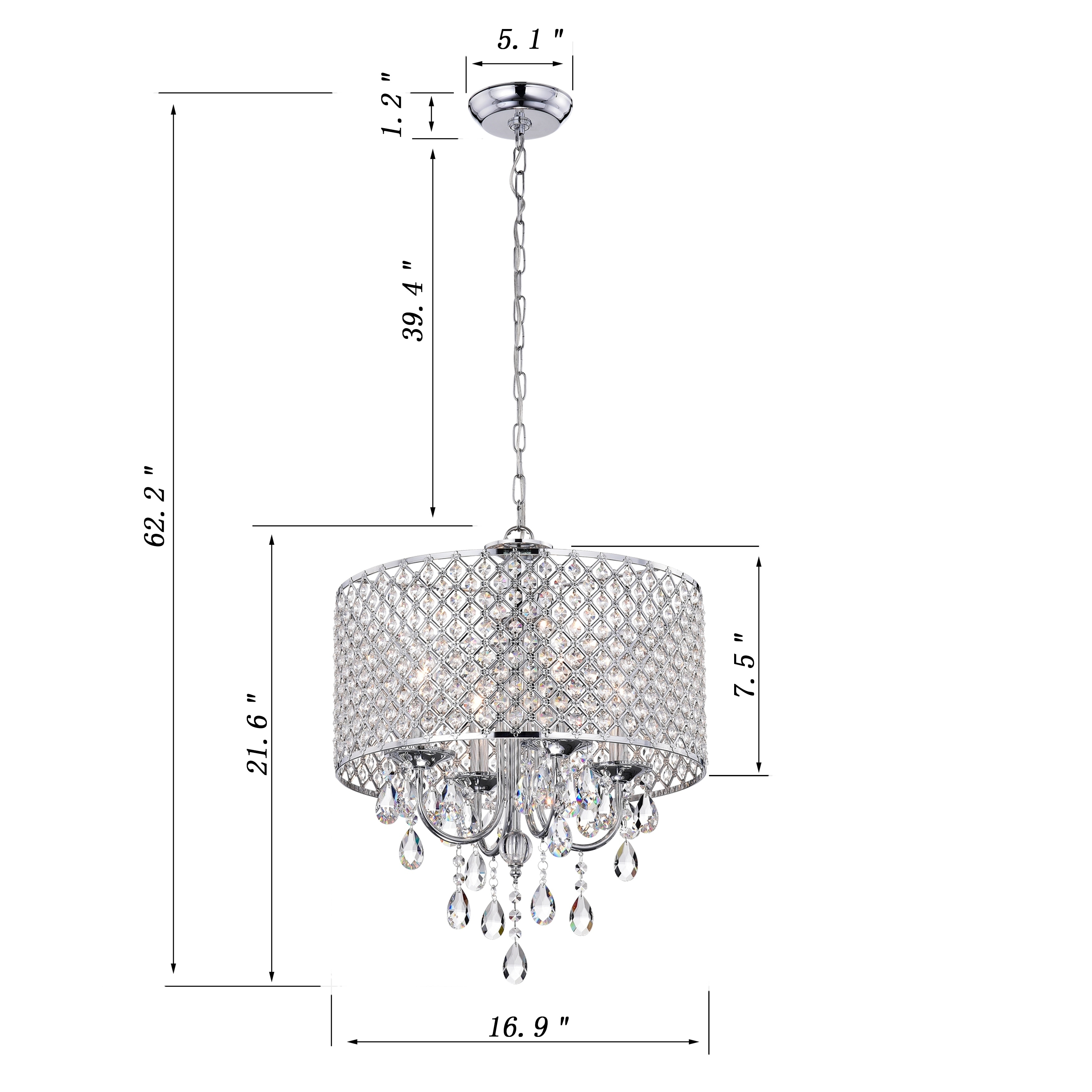 aaryn 4 light drum chandelier