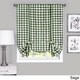 preview thumbnail 6 of 8, Achim Cotton Blend 63-inch Long Buffalo-check Window Tie-Up Shade Sage