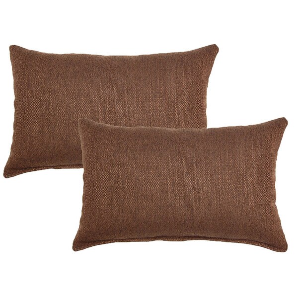 Grandstand Chocolate 12in Throw Pillows (Set of 2)
