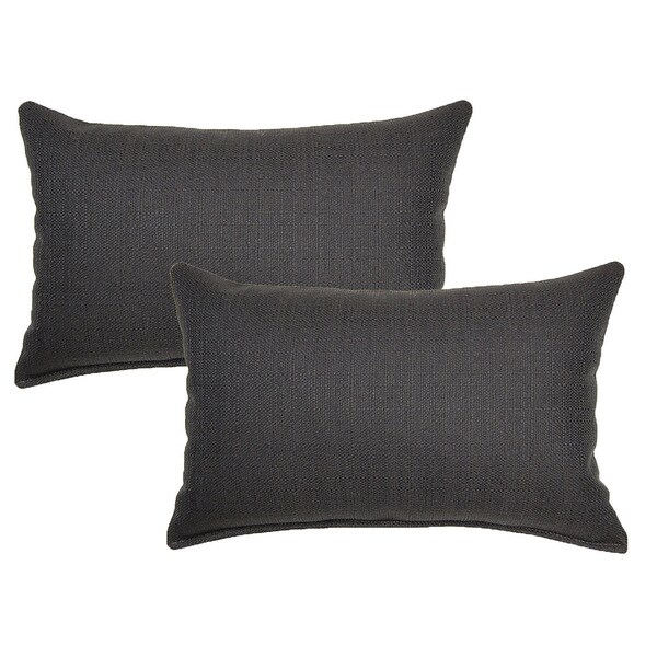 Grandstand Black 12in Throw Pillows (Set of 2)