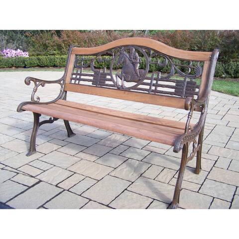 Oakland Living Corporation Equestrian Horse Bench