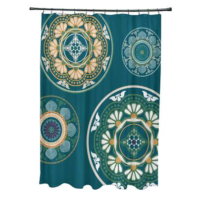 71 x 74-inch Medallions Geometric Print Shower Curtain
