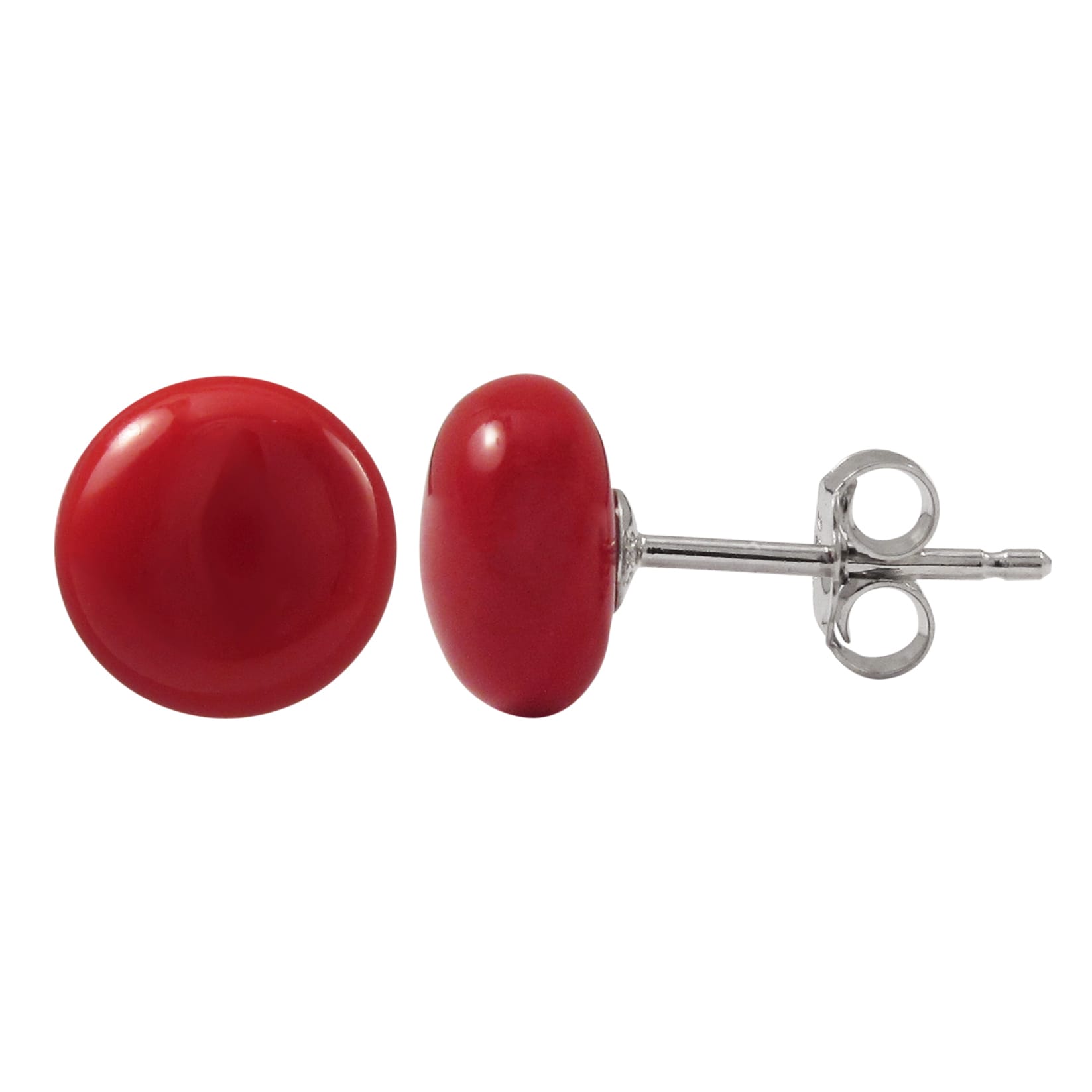 faux coral earrings