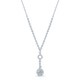 preview thumbnail 1 of 1, 14k White Gold 1 1/3ct TDW Diamond Cluster Y-necklace