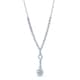preview thumbnail 2 of 1, 14k White Gold 1 1/3ct TDW Diamond Cluster Y-necklace