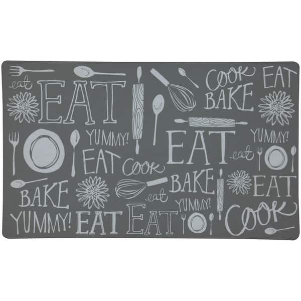 Black and White Kitchen Rugs, Fun Kitchen Rug with Words