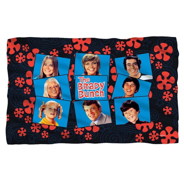 Shop Brady Bunch/Squares White Polyester Blanket Free Shipping On