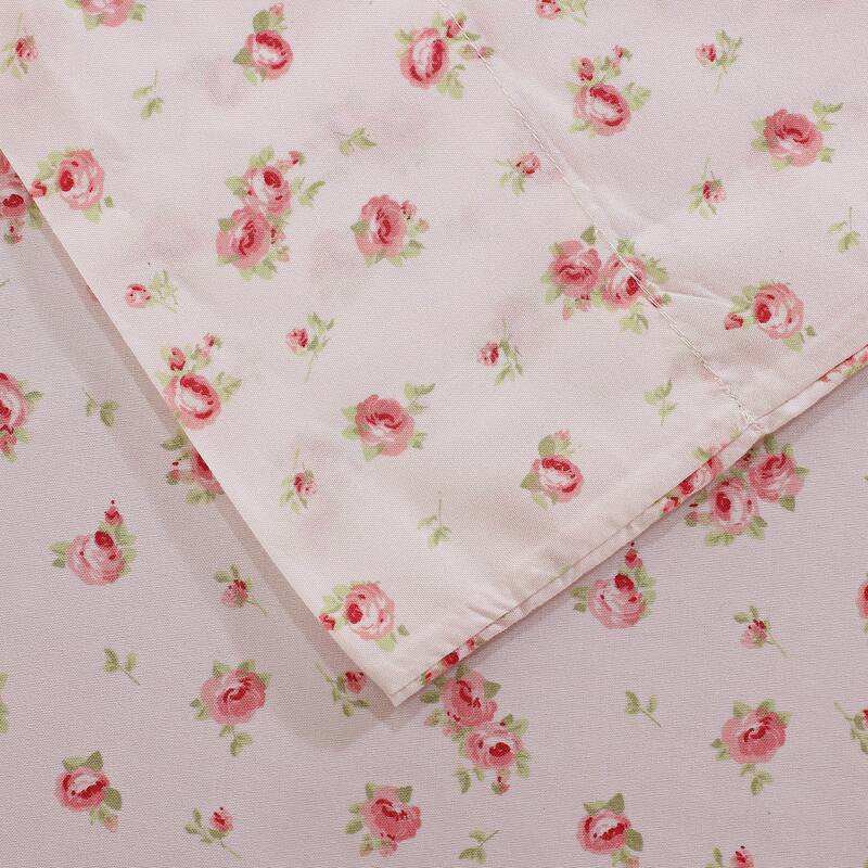 Modern Threads Sweet Rose Printed 4-piece Bed Sheet Set