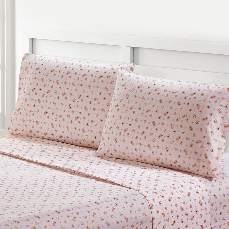 Modern Threads Sweet Rose Printed 4-piece Bed Sheet Set