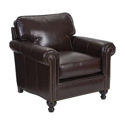 Broyhill Harrison Brown Leather Chair