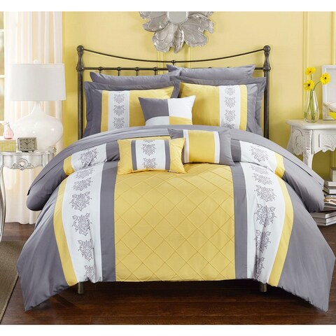 Chic Home Dalton Yellow 10-Piece Bed in a Bag with Sheet Set