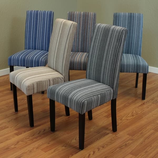 slide 1 of 6, Monsoon Seville Stripe Fabric Dining Chairs (Set of 2)