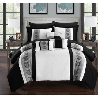 Chic Home Dalton White 10-Piece Bed in a Bag with Sheet Set