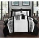 preview thumbnail 1 of 7, Chic Home Dalton White 10-Piece Bed in a Bag with Sheet Set King