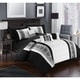preview thumbnail 2 of 7, Chic Home Dalton White 10-Piece Bed in a Bag with Sheet Set