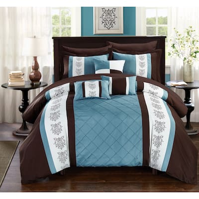 Chic Home Dalton Brown 10-Piece Bed in a Bag with Sheet Set