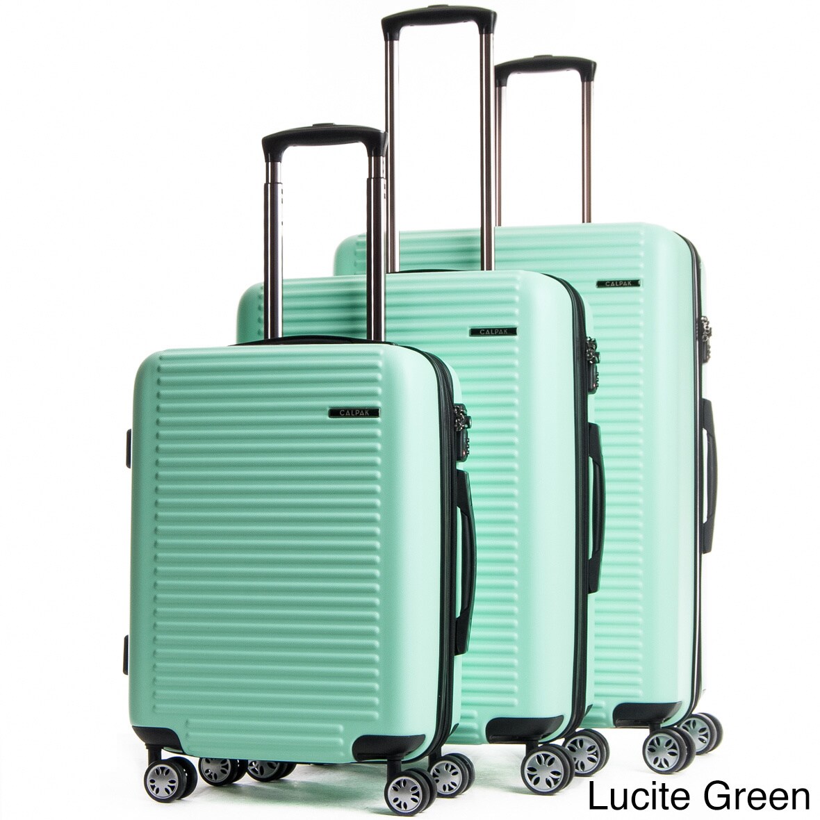 calpak green luggage