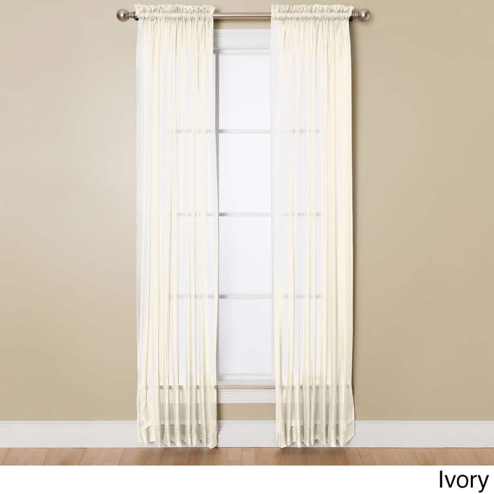 Miller Curtains Angelica 84-inch Sheer Curtain Panel with Rod Pocket