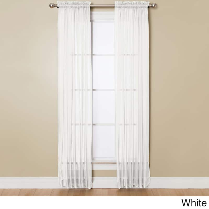 Miller Curtains Angelica 108-inch Rod Pocket Sheer Panel - 56 x 108 - White