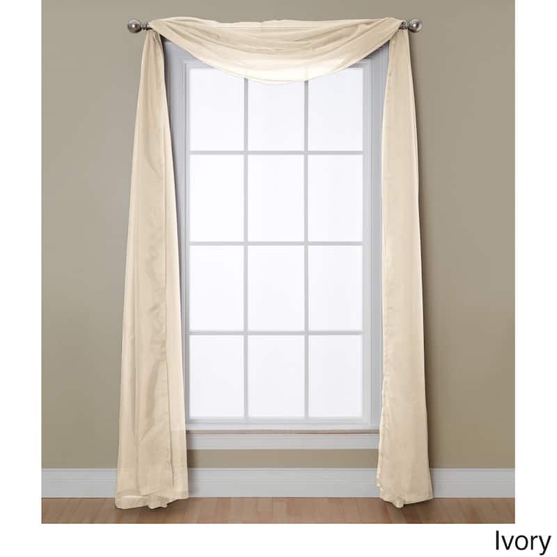 Miller Curtains Angelica Sheer Scarf - 56 x 216 - Ivory