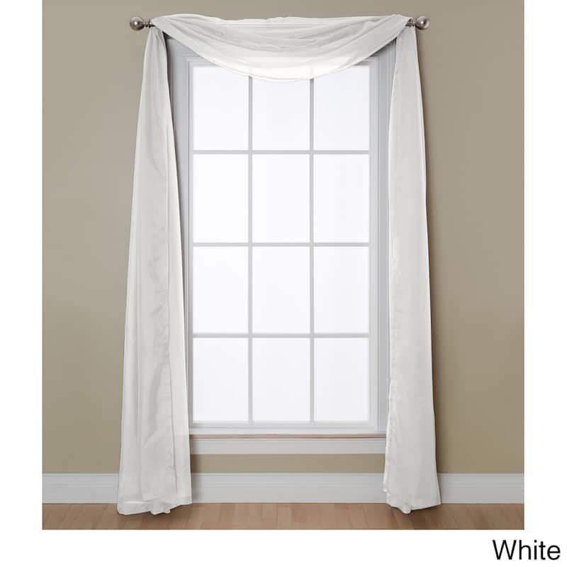 Miller Curtains Angelica Sheer Scarf - 56 x 216 - White